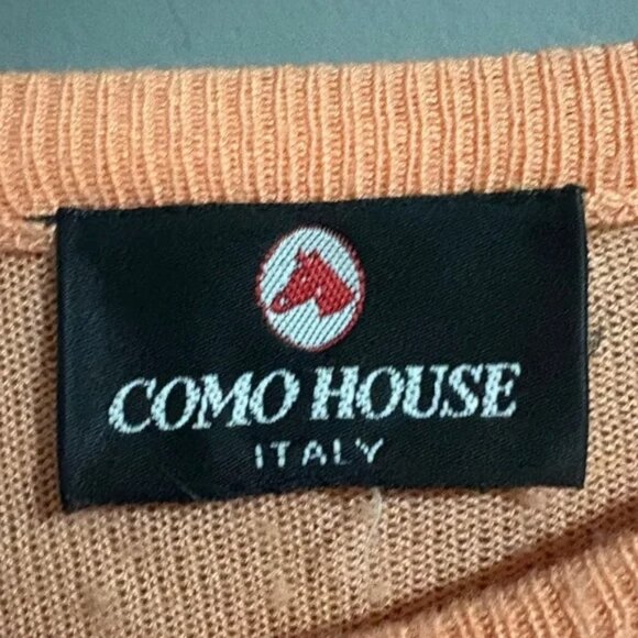 Como house Italy, size Large men’s Peach Argyle Sweater with extra long sleeves - Picture 5 of 6
